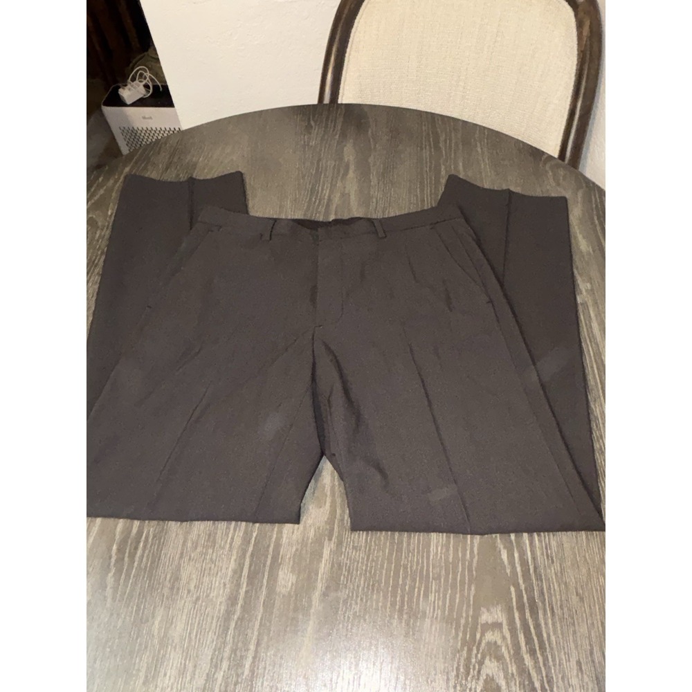 Calvin Klein Pants Mens 32X32Gray Dress Slacks Flat Front Business